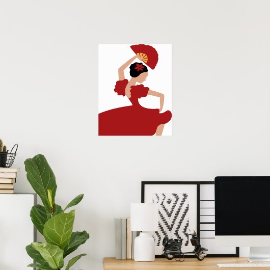 Frau Flamenco Dancer Poster (Heimbüro)