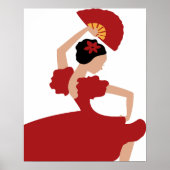 Frau Flamenco Dancer Poster (Vorne)