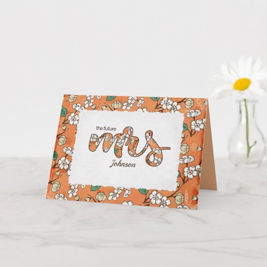 Frau Floral Bridal Card for Shower Karte (Kleine Pflanze)