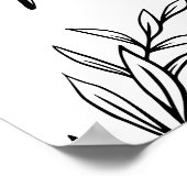 Frau Floral Frau Brautparty Poster (Ecke)