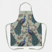 Frau Floral Peacock Sage Green Schürze (Vorderseite)