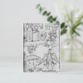 Frau Fr 19093 fol.18v Verschiedene Zeichnungen Postkarte (Stehend Vorderseite)