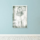 Frau Fr 19093 fol.24v Lion und Porcupine Leinwanddruck (Insitu (Holzboden))