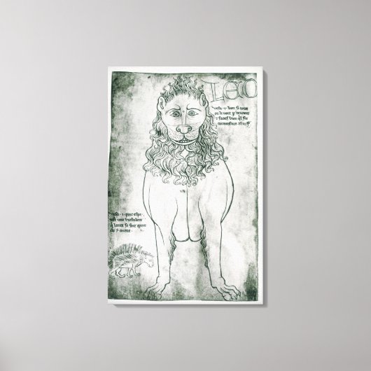 Frau Fr 19093 fol.24v Lion und Porcupine Leinwanddruck (Vorderseite)