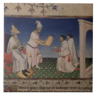 Frau Fr 2810 f.3v Kublai Khan (1214-94) seinen g Fliese