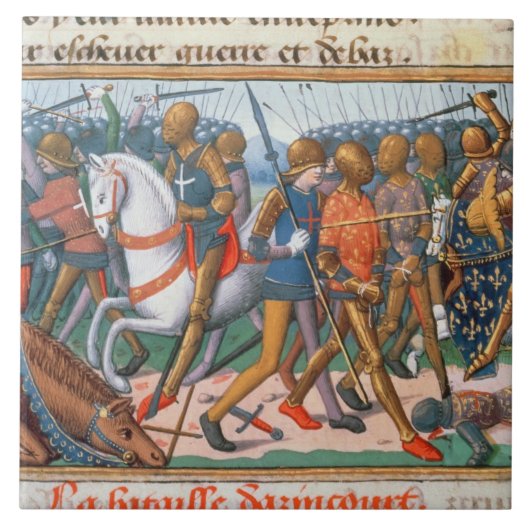 Frau Fr 5054 f.11 der Kampf von Agincourt, 1415, Fliese (Vorderseite)