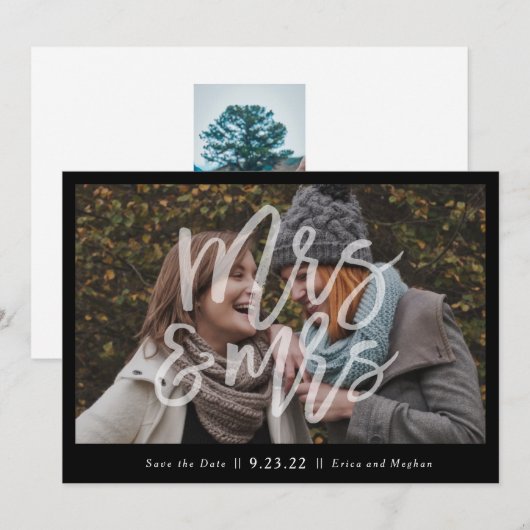 "Frau & Frau" Foto Save the Date (Vorne/Hinten)