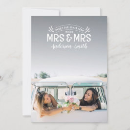 Frau & Frau Heiratsankündigung Feiertagskarte