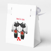 Frau + Frau Lesbian Ehekatze Niedlich Brides Weddi Geschenkschachtel (Rückseite)