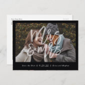 Frau & Frau LGBT Save the Date Postkarte (Vorne/Hinten)