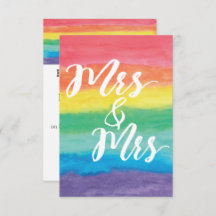 Frau & Frau Rainbow Lesbian Einladung zur Hochzeit