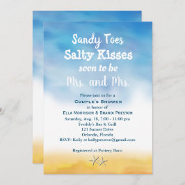 Frau & Frau Sandy Toes Couple's Dusche - Himmel & Einladung