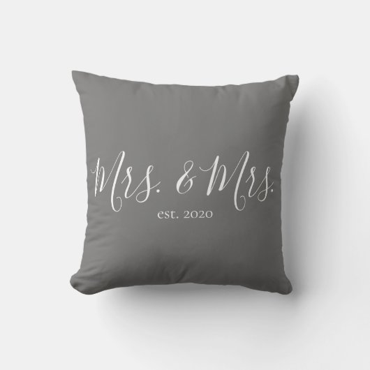 Frau & Frau Throw Pillow für das neue Jahr Kissen (Vorderseite)