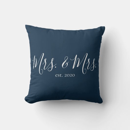 Frau & Frau Throw Pillow zum neuen Jahrestag Kissen (Vorderseite)