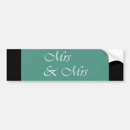 Frau & Frau Typografie Autoaufkleber (Vorne)