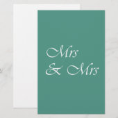 Frau & Frau Typografie Briefpapier (Vorne/Hinten)