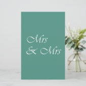 Frau & Frau Typografie Briefpapier (Stehend Vorderseite)