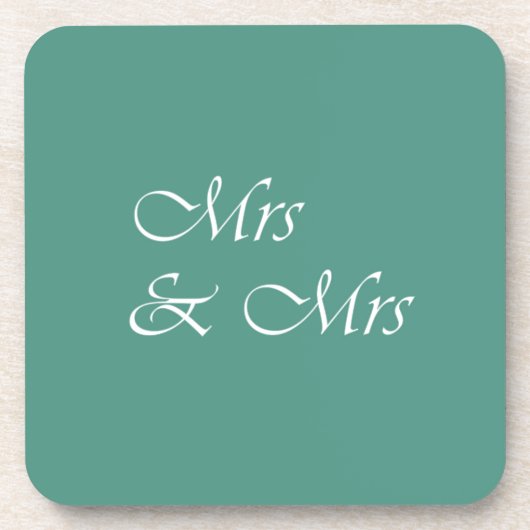 Frau & Frau Typografie Getränkeuntersetzer (Vorderseite)