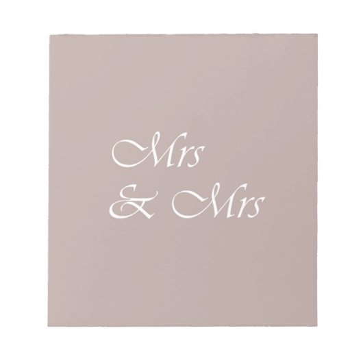 Frau & Frau Typografie Notizblock (Vorderseite)