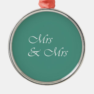 Frau & Frau Typografie Ornament Aus Metall