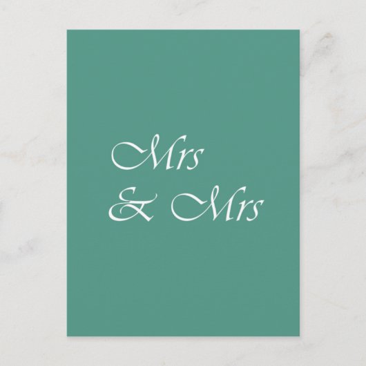 Frau & Frau Typografie Postkarte (Vorderseite)