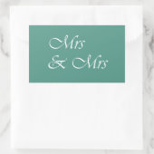 Frau & Frau Typografie Rechteckiger Aufkleber (Tasche)