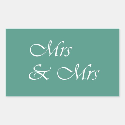 Frau & Frau Typografie Rechteckiger Aufkleber (Vorderseite)