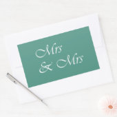 Frau & Frau Typografie Rechteckiger Aufkleber (Umschlag)