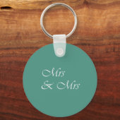Frau & Frau Typografie Schlüsselanhänger (Vorderseite)