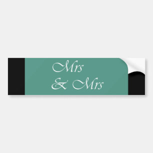 Frau & Frau Typography Autoaufkleber