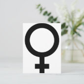 Frau - Frauenzeichen Postkarte (Stehend Vorderseite)