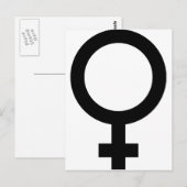 Frau - Frauenzeichen Postkarte (Vorne/Hinten)
