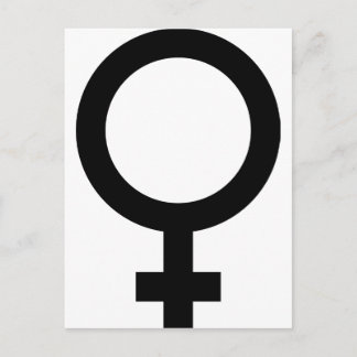Frau - Frauenzeichen Postkarte