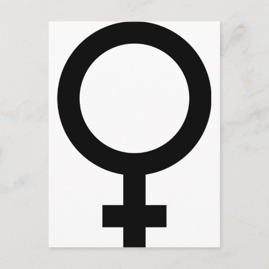 Frau - Frauenzeichen Postkarte (Vorderseite)