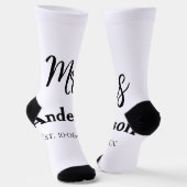 Frau frisch verheiratete Ehefrau Brauname Datum Ja Socken (Gewinkelt)