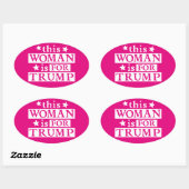 Frau für TRUMP-Sticker Ovaler Aufkleber (Blatt)