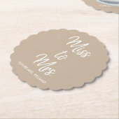 Frau Future Name Sand Tan Brautparty Untersetzer (angewinkelt)