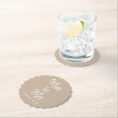 Frau Future Name Sand Tan Brautparty Untersetzer (Vor Ort)