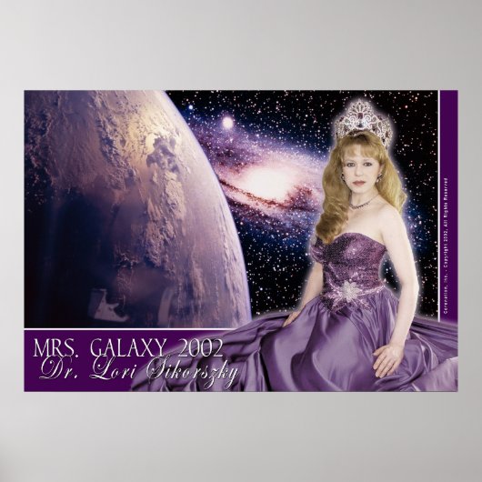 Frau Galaxy - Lila Poster (Vorne)