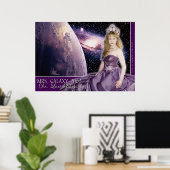 Frau Galaxy - Lila Poster (Heimbüro)