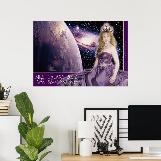 Frau Galaxy - Lila Poster (Heimbüro)