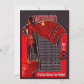 Frau Geboren Perfect : Happy Womans Day 8 März Einladung (Vorderseite)