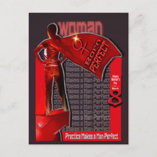 Frau Geboren Perfect : Happy Womans Day 8 März Postkarte