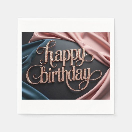 Frau Geburtstag luxuriös elegante extravagant Serviette (Vorderseite)