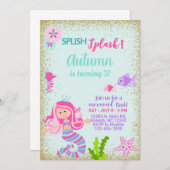 Frau Geburtstagsfrau, Splash. Einladung (Vorne/Hinten)