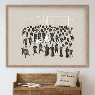 Frau geheilt, Saum des Gewandes Jesu, Rand des Kle Poster