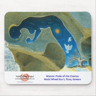Frau gemacht vom Kosmos/von der Mausunterlage Mousepad