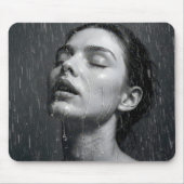 Frau genießt Wasserstrahl der Dusche Mousepad (Vorne)