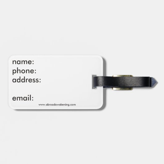 Frau Gepäckanhänger (Rückseite horizontal)