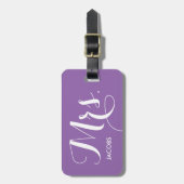 Frau Gepäckmarke - lila Gepäckanhänger (Vorderseite vertikal)